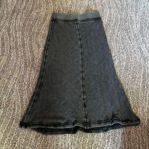 Free People Beautiful Escape Dark Grey Black Maxi Skirt XS - Picture 4 of 7